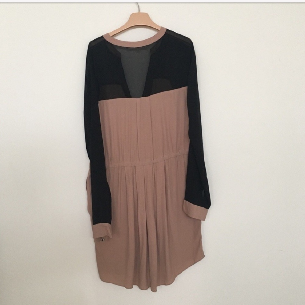 Rachel Roy Dress, sheer upper, stretchy waist